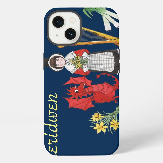 Welsh Costume, Emblems Blue iPhone 6 Xtreme Case (Back)