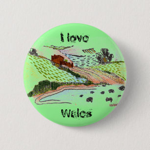Welsh Countryside 6 Cm Round Badge