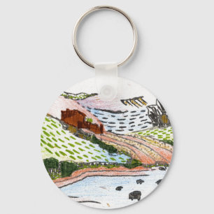 Welsh Countryside Key Ring