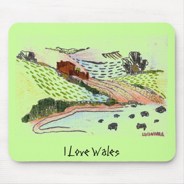 Welsh Countryside Mouse Pad (Front)