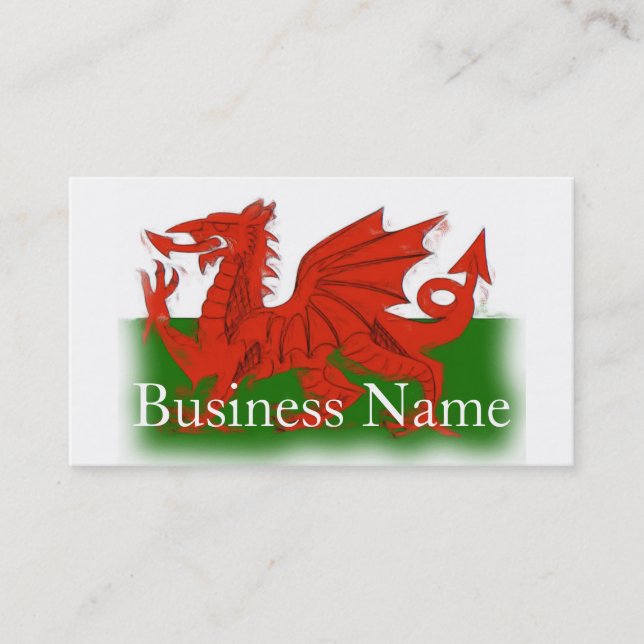 Welsh Dragon Business Card (Front)