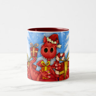 Welsh Dragon Christmas Mug - Welsh Mug