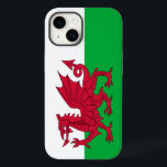 Welsh dragon flag Case-Mate iPhone 14 case<br><div class="desc">iPhone 14 case with the flag of Wales (part of United Kingdom of Great Britain and Northern Ireland) with red dragon,  white and green flag</div>