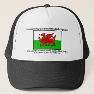 Welsh Dragon Flag Llanfairpwllgwyngyll Trucker Hat