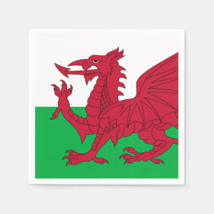 Welsh Dragon ~ Flag of Wales Paper Dinner Napkins