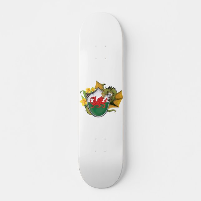 Welsh Dragon Flag Skateboard (Front)