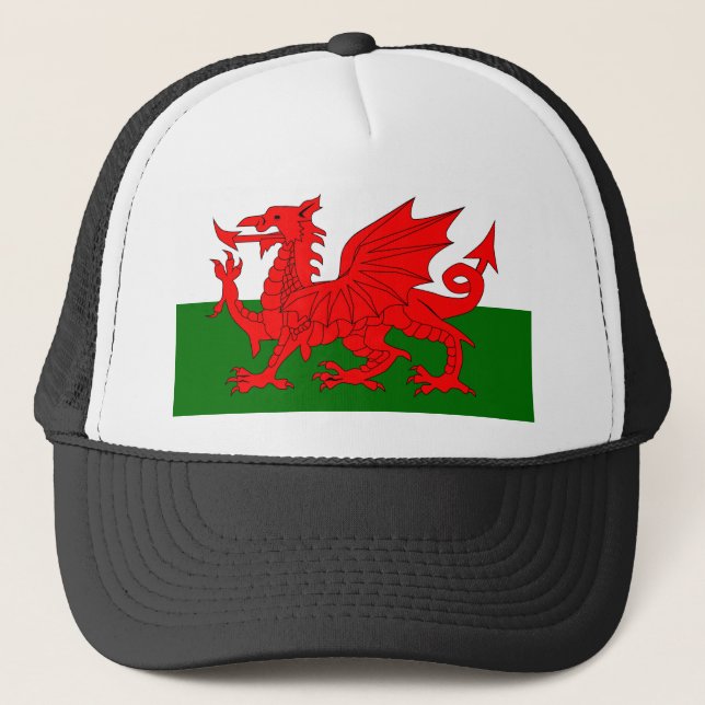 Welsh Dragon Flag Trucker Hat (Front)