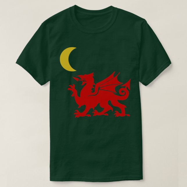 Welsh Dragon Moon T-Shirt (Design Front)