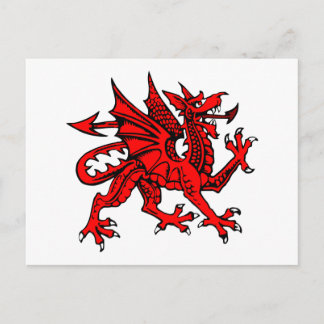 Welsh dragon postcard