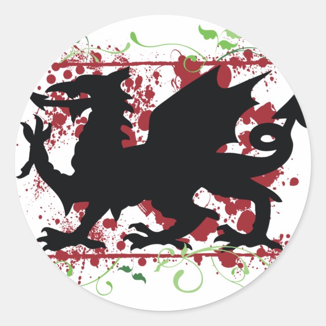 Welsh Dragon Stickers (Front)