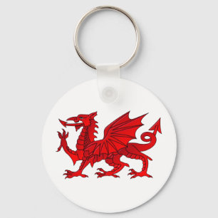 Welsh Dragon With a Bevel Effect Key Ring