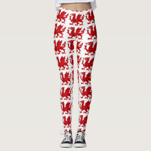 Welsh Dragon With a Bevel Effect Leggings
