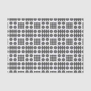 Welsh Faux Tapestry Black and White Tissue Paper