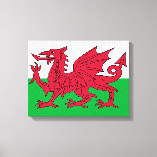 Welsh Flag Canvas Print (Front)