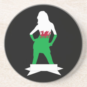 Welsh flag coaster