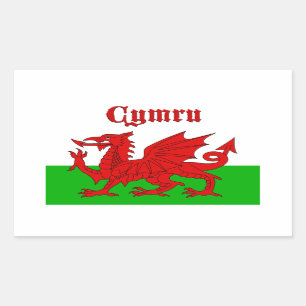 Welsh Flag Cymru Rectangular Sticker