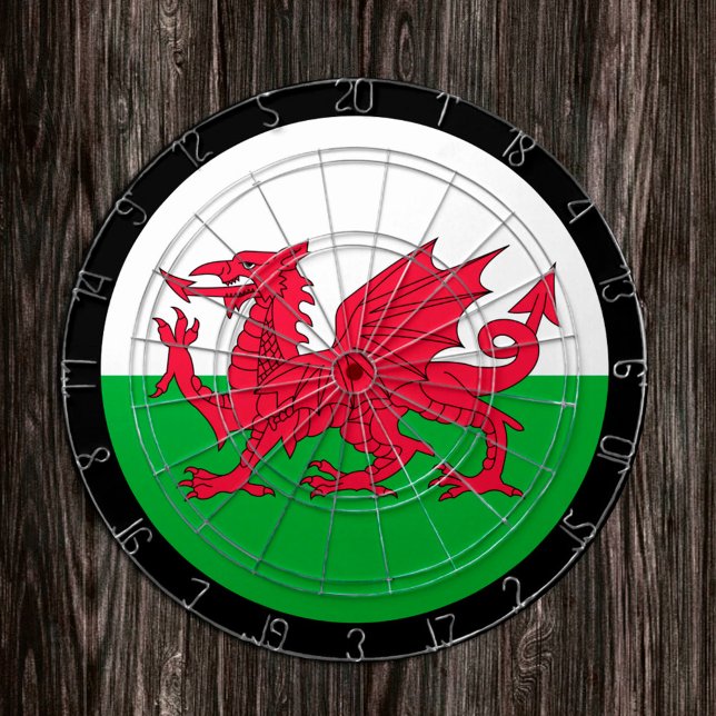 Welsh Flag Dartboard & Wales darts / game board (Creator Uploaded)