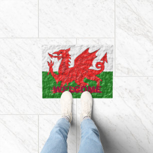 Welsh Flag Design Doormat
