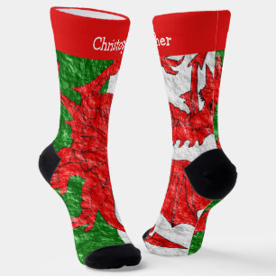 Welsh Flag Design Socks