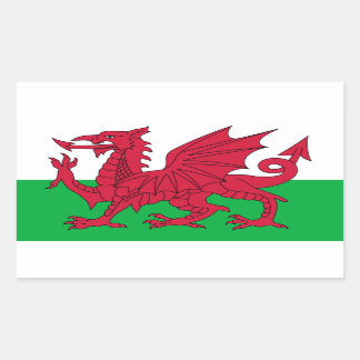 Welsh Flag, Flag of Wales Rectangular Sticker