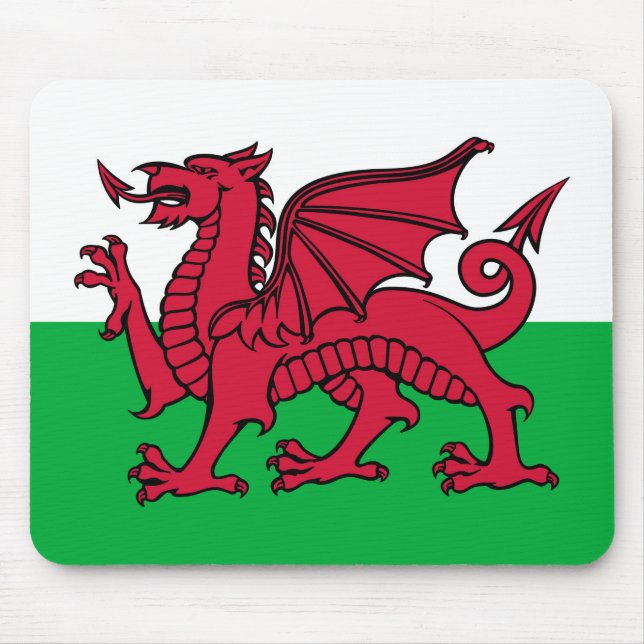 Welsh flag mouse pad (Front)