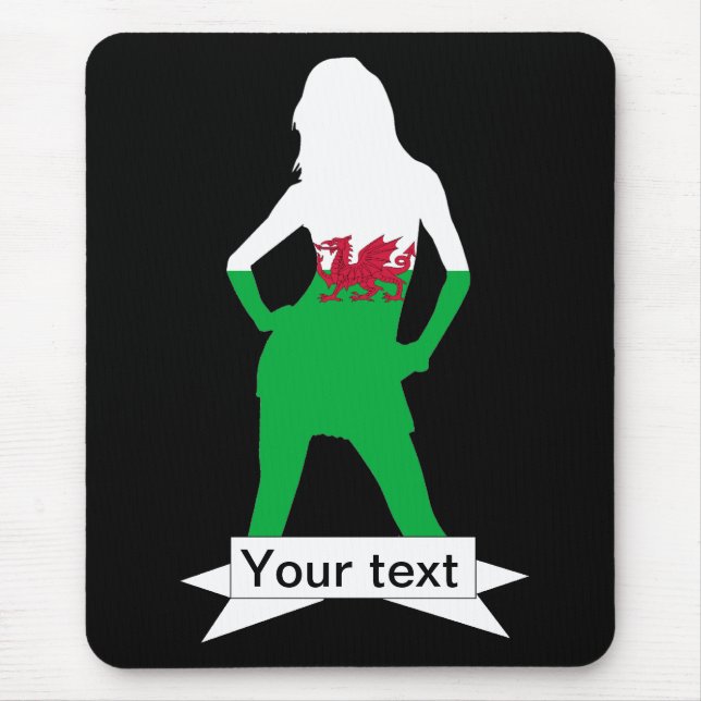 Welsh flag mouse pad (Front)