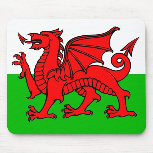 Welsh flag mouse pad (Front)