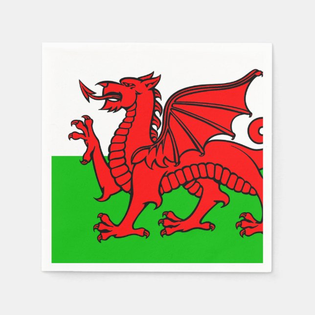 Welsh-flag Napkin (Front)