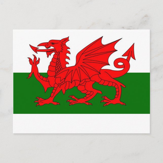 welsh flag postcard (Front)