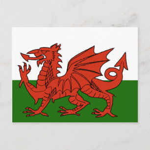 Welsh Flag Postcard