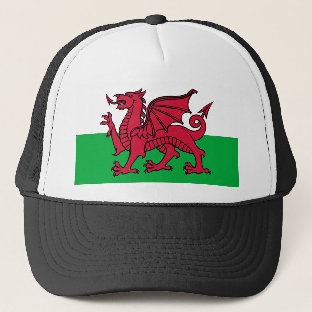 Welsh flag trucker hat (Front)
