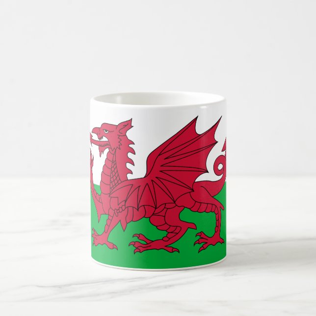 Welsh Flag (Wales) (Welsh Dragon) Coffee Mug (Center)