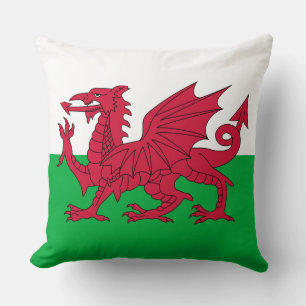 Welsh Flag (Wales) (Welsh Dragon) Cushion