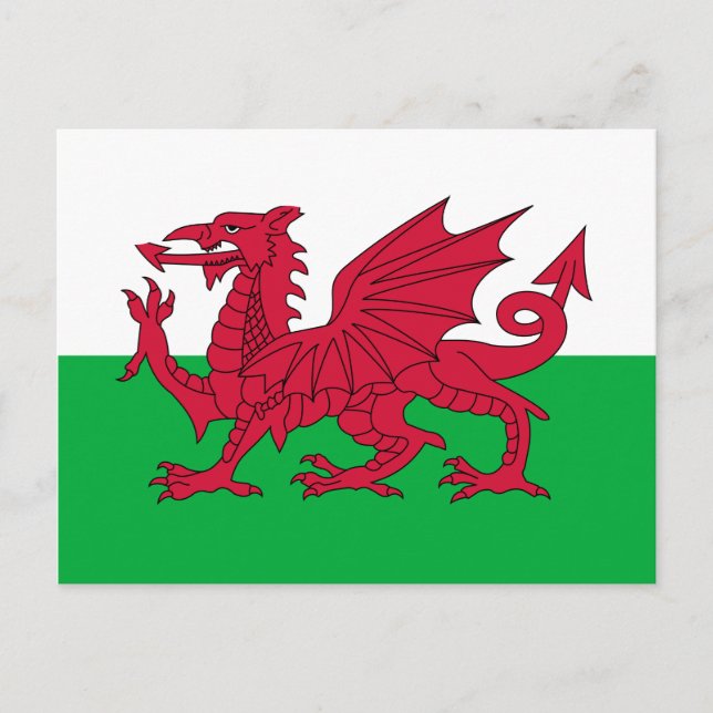 Welsh Flag (Wales) (Welsh Dragon) Postcard (Front)