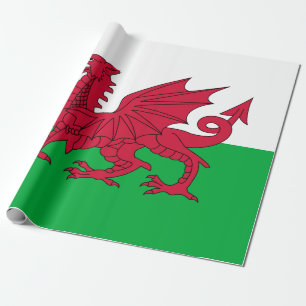 Welsh Flag (Wales) (Welsh Dragon) Wrapping Paper