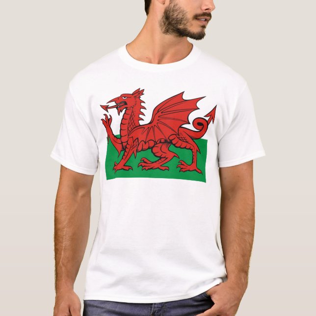 Welsh flag, wear it with pride T-Shirt (Front)