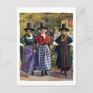 Welsh Girls Postcard