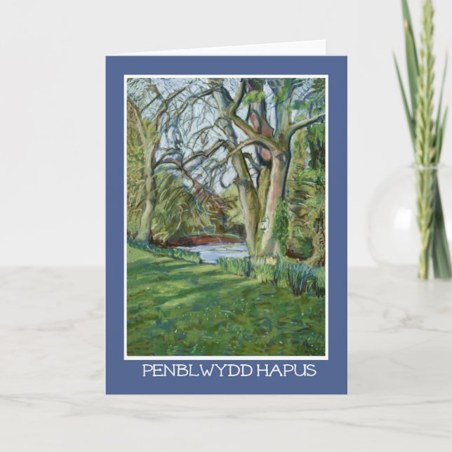 Welsh Greeting Birthday Card: River Monnow Card (Front)