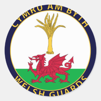 Welsh Guards Classic Round Sticker