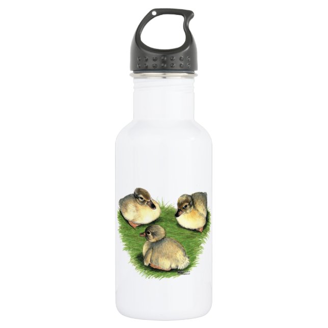 Welsh Harlequin Ducklings 532 Ml Water Bottle (Front)