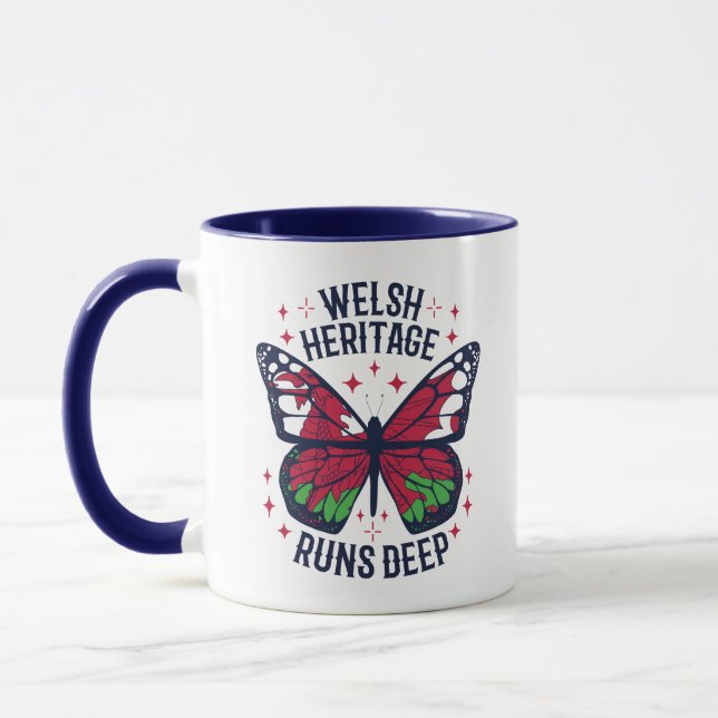 WELSH HERITAGE RUNS DEEP MUG (Left)