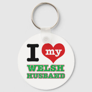 Welsh I heart designs Key Ring