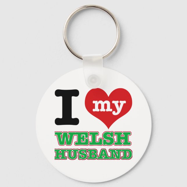 Welsh I heart designs Key Ring (Front)