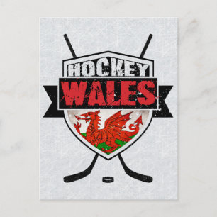 Welsh Ice Hockey Shield Wales Postcard