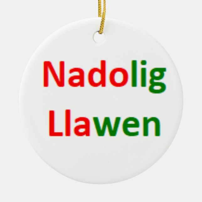 welsh nadolig llawen Ornament (Front)