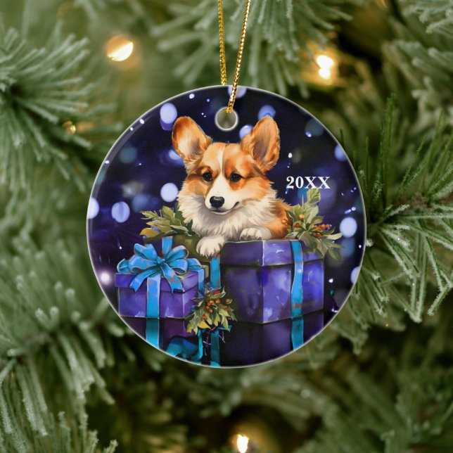 Welsh Pembroke Corgi Dog Christmas Ornament (Tree)