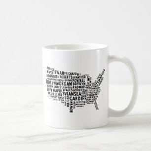 Welsh Placenames In the USA Word Art Coffee Mug