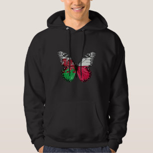 Welsh Polish Flag Butterfly Hoodie