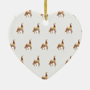 Welsh Pony and Cob Horse Equestrian Watercolor Ceramic Tree Decoration