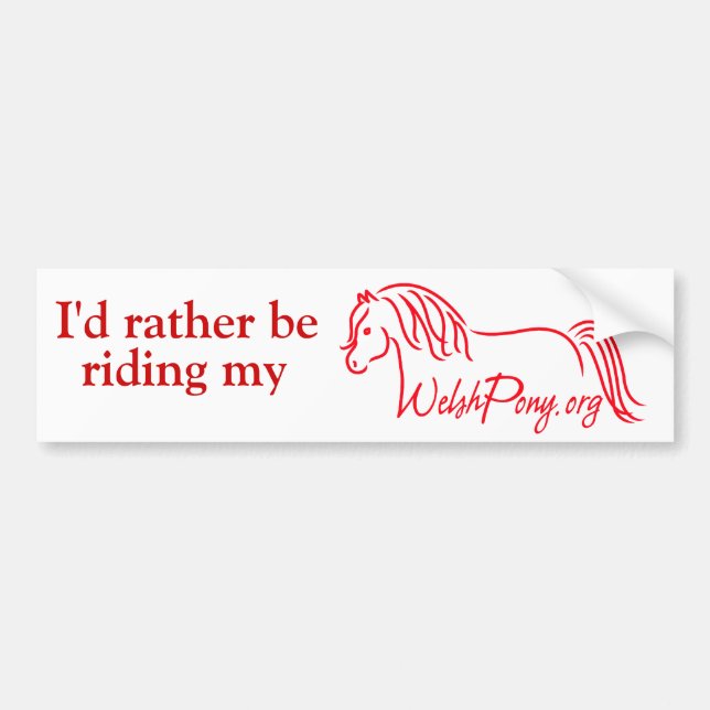 Welsh Pony & Cob Society of America Bumper Sticker (Front)